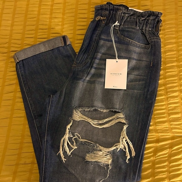 BRAND NEW WITH TAGS Paper Bag Style Jeans - Picture 1 of 8
